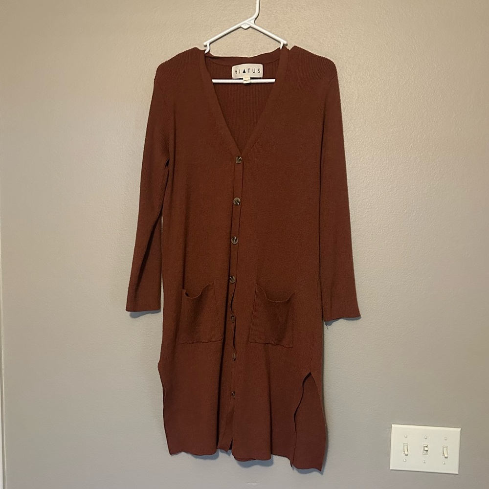 Hiatus Long Button Down Cardigan